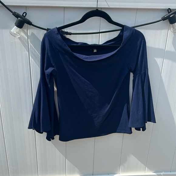 Express off the shoulder bell sleeve top - Picture 1 of 4